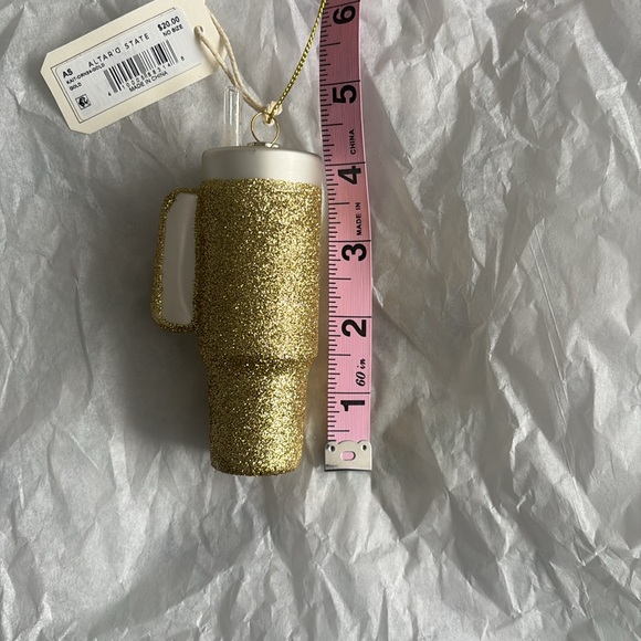 Sparkly Gold KAIT CUP (Stanley) Hanging Ornament - Picture 6 of 9